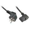 Cable d'Alimentation Lindy coudé 2m (Noir)