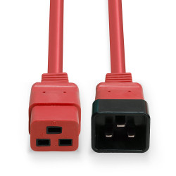 Rallonge câble d'alimentation Lindy IEC-320-C20 1m (Rouge)