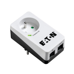 Multiprise Surtension Eaton Protection Box 1 prise + USB (Noir)