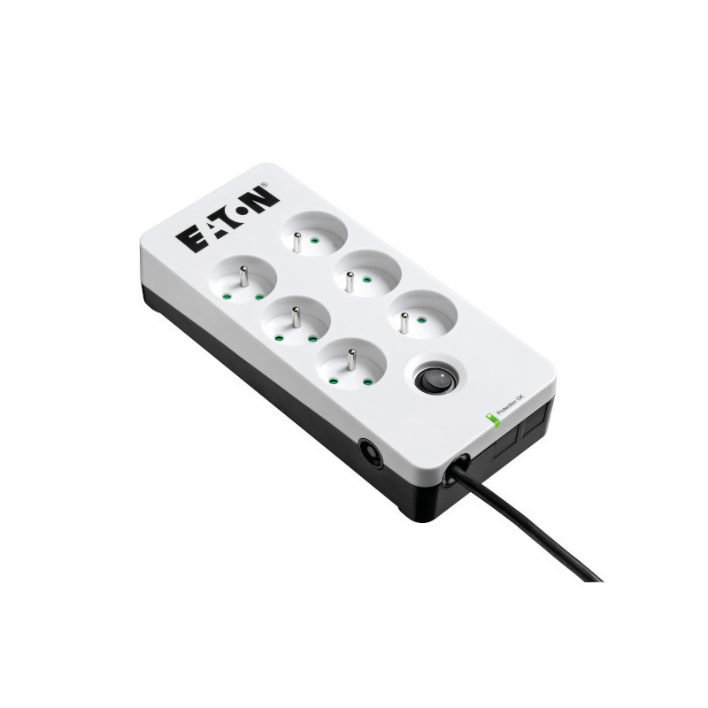 Multiprise Surtension Eaton Protection Box 6 prises (Noir)