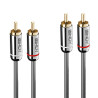 Cable Audio Lindy 2x RCA 1m (Gris)