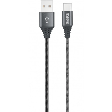 Cable Urban Factory USB 2.0 type A - type C M M 2m (Noir)