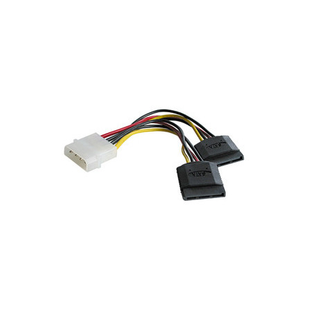 Câble adaptateur d'alimentation Lindy Molex vers 2x S-ATA 15 pins 15cm