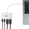 Hub USB 3.1 Lindy - 2 ports type A + 2x type C (Blanc)