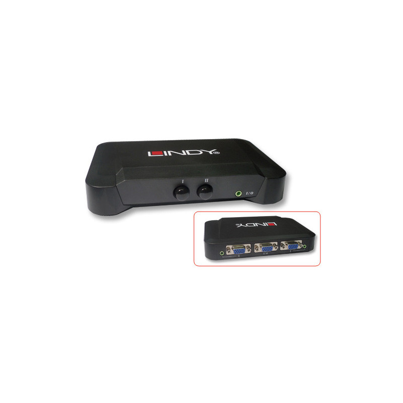 Commutateur Lindy HDMI 2.1 - 2 Ports (Noir) Commutateur Lindy HDMI 2.1 - 2 Ports (Noir)