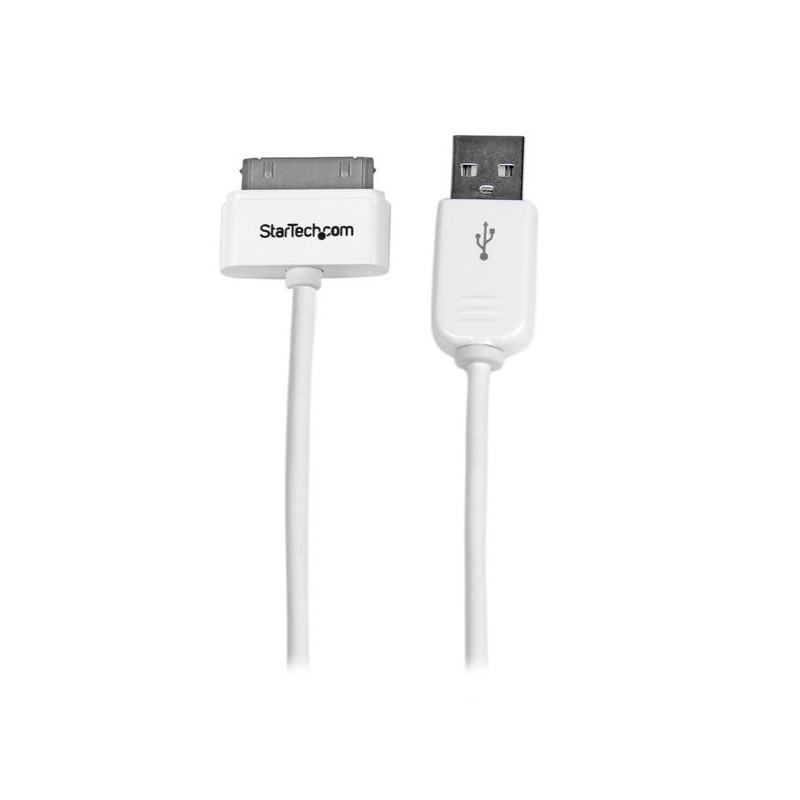 Câble adaptateur Apple Dock 30 broches StarTech vers USB 2.0 (Type A) 1m (Blanc)