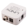Convertisseur Lindy Coaxial vers Optique Toslink (Blanc)