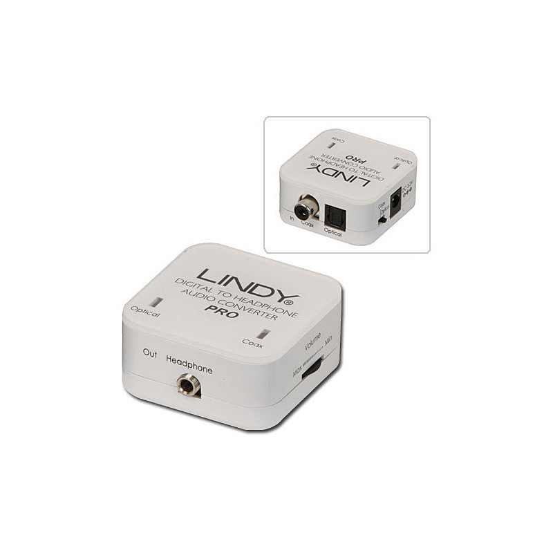 Convertisseur Lindy RCA vers Toslink (Blanc) Convertisseur Lindy RCA vers Toslink (Blanc)