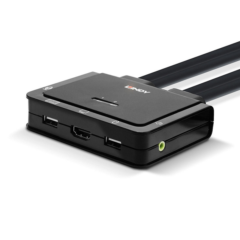 Switch KVM Lindy 1x HDMI + 2x USB + 2x Jack 3,5 (Noir)