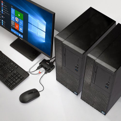 Switch KVM Lindy 1x HDMI + 2x USB + 2x Jack 3,5 (Noir)