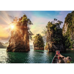 Puzzle Ravensburger - Lac de Cheow Lan (1000 pièces)