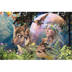 Puzzle Ravensburger - Loups au Clair de Lune (3000 pièces)
