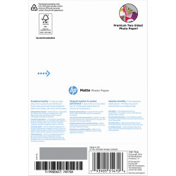 HP PAPIER PHOTO MAT 10X15CM 25F