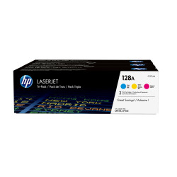 Pack 3 Toners Couleur HP 128A LaserJet CF371AM (Cyan, Jaune,Magenta) - 3x3900 pages