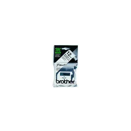 BROTHER RUBAN 12MM 8M N BLANC
