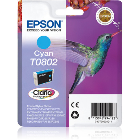 EPSON ENCRE C ALARME T0802  COLIBRI