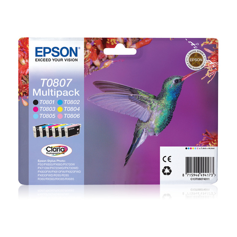 EPSON ENCRE T0807 6CL MULTIPACK