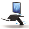 Station de travail Assis-Debout Fellowes Lotus RT - 1 écran (Noir)