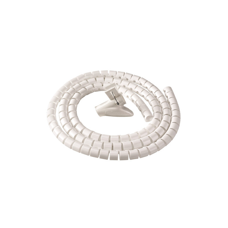 Gaîne Organisateur de câbles Fellowes CableZip 2mx20mm avec outil de pose (Blanc)