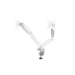 Support Double Ecran à poser Fellowes Platinium jusqu'à 27" (9 kg max écran) (Blanc)