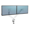 Support Double Ecran à poser Fellowes Platinium jusqu'à 27" (9 kg max écran) (Blanc)