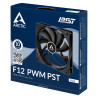 Ventilateur de boitier Arctic F12 PWM PST 12cm (Noir)