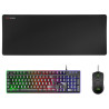 Pack 3 en 1 Gamer (Clavier Souris Tapis) Mars Gaming MCPX RGB (Noir)
