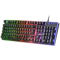 Pack 3 en 1 Gamer (Clavier Souris Tapis) Mars Gaming MCPX RGB (Noir)