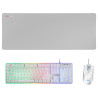 Pack 3 en 1 Gamer (Clavier Souris Tapis) Mars Gaming MCPX RGB (Blanc)