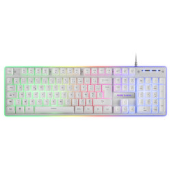 Pack 3 en 1 Gamer (Clavier Souris Tapis) Mars Gaming MCPX RGB (Blanc)
