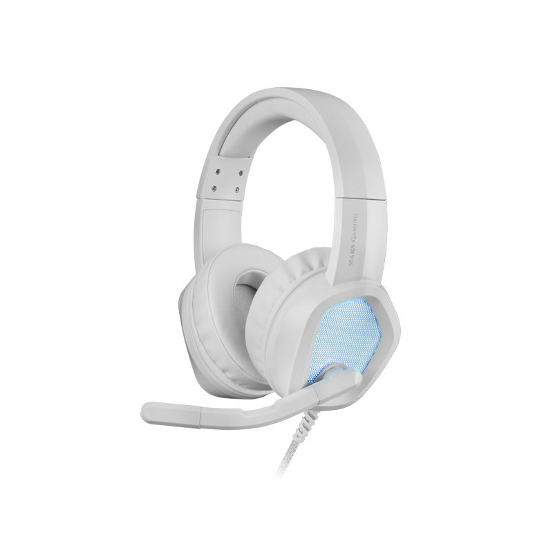 Casque Micro Gamer Mars Gaming MH320 RGB (Blanc)