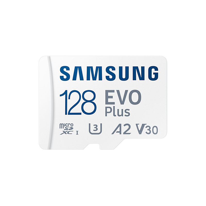CARTE MEMOIRE SAMSUNG 128G MICRO SD EVO PLUS 2021 avec adaptateur SD 4K classe 1