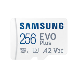 CARTE MEMOIRE SAMSUNG 256G MICRO SD EVO PLUS 2021 avec adaptateur SD 4K classe 1