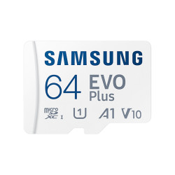 CARTE MEMOIRE SAMSUNG 64G MICRO SD EVO PLUS 2021 avec adaptateur SD classe 10 MB