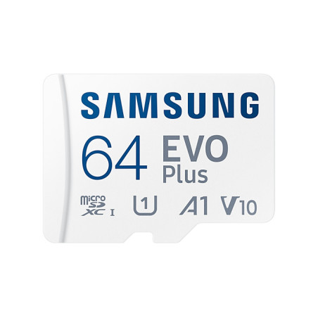 CARTE MEMOIRE SAMSUNG 64G MICRO SD EVO PLUS 2021 avec adaptateur SD classe 10 MB