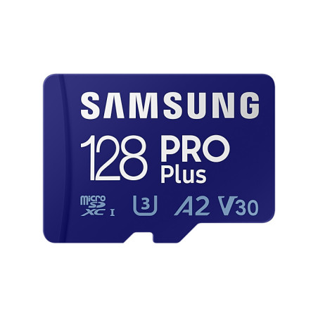 CARTE MEMOIRE SAMSUNG 128G MICRO SD PRO PLUS avec adaptateur SD 4K classe 10 MB-