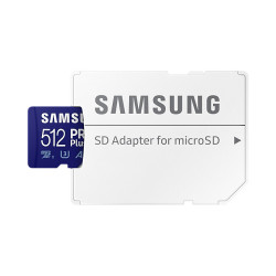 CARTE MEMOIRE SAMSUNG 512G MICRO SD PRO PLUS avec adaptateur SD 4K classe 10 MB-
