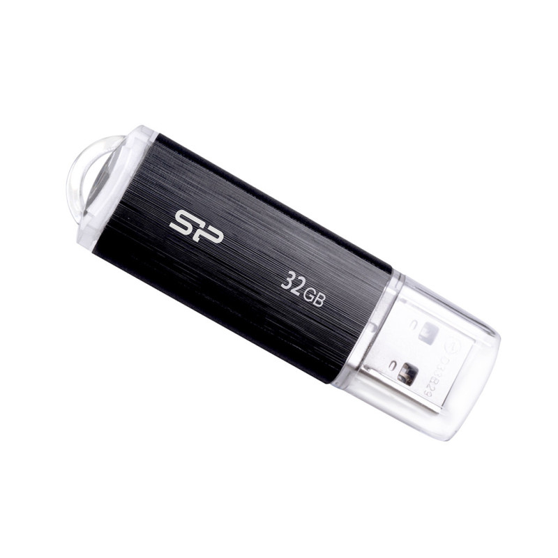 CLE USB SILICON POWER U02 32GB PLASTIC NOIRE USB 2.0 SP032GBUF2U02V1K