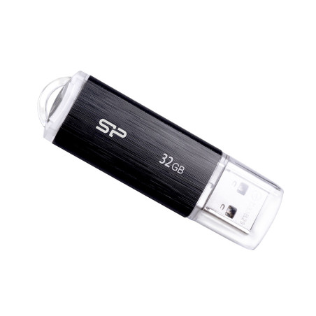 CLE USB SILICON POWER U02 32GB PLASTIC NOIRE USB 2.0 SP032GBUF2U02V1K