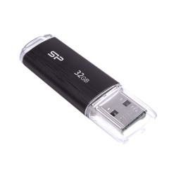 CLE USB SILICON POWER U02 32GB PLASTIC NOIRE USB 2.0 SP032GBUF2U02V1K