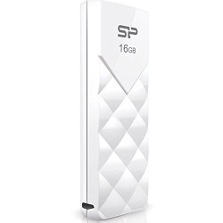 CLE USB SILICON POWER U03 16GB PLASTIC BLANCHE USB 2.0 SP016GBUF2U03V1W