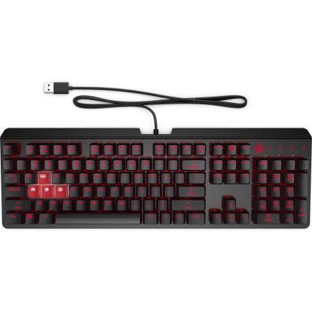 Clavier de jeu encodeur OMEN LED commutateurs mécaniques CHERRY MX Rouge rev tem