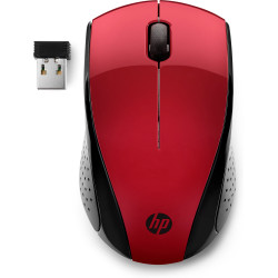 Souris sans fil HP 220 Rouge Résolution capteur 1300 dpi connexion 2,4 Ghz 3 bou