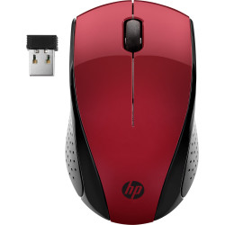 Souris sans fil HP 220 Rouge Résolution capteur 1300 dpi connexion 2,4 Ghz 3 bou