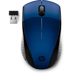 Souris sans fil HP 220 Bleue Résolution capteur 1300 dpi connexion 2,4 Ghz 3 bou