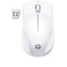 Souris sans fil HP 220 Blanche Résolution capteur 1300 dpi connexion 2,4 Ghz 3 b