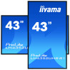 IIYAMA LFD 43 dalle IPS 24 7 3840x2160 DVI VGA 3xHDMI  2xHaut-parleurs DisplayP