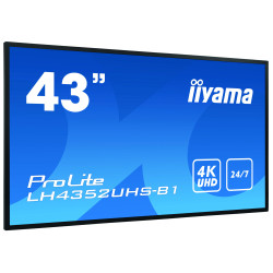 IIYAMA LFD 43 dalle IPS 24 7 3840x2160 DVI VGA 3xHDMI  2xHaut-parleurs DisplayP