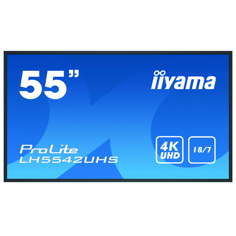 IIYAMA LFD 54,6 dalle IPS LED 18 7 3840x2160 2xHaut-parleurs, DVI, 3xHDMI, Disp
