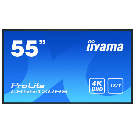 IIYAMA LFD 54,6 dalle IPS LED 18 7 3840x2160 2xHaut-parleurs, DVI, 3xHDMI, Disp